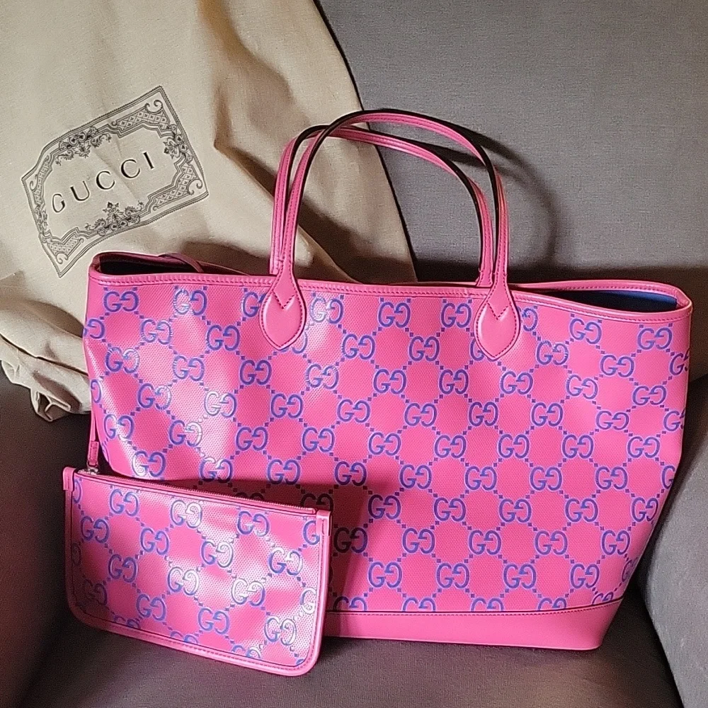 Gucci | Bags | Pink Gg Gucci Tote Bag | Poshmark